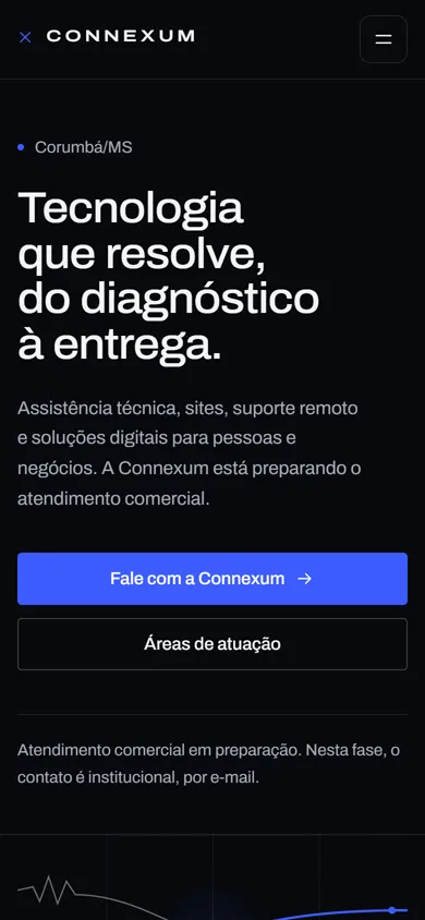 Captura real de connexum.com.br no celular